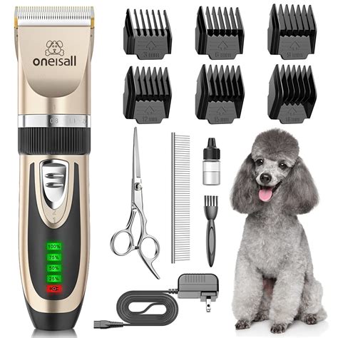 Cordless dog hair clippers - Dog Grooming Kit with Led Display, Heavy Duty Pet Grooming, Upgrade Motor for Dog Grooming Clippers with Low Noise, USB Rechargeable Cordless Pet Clippers for Small & Large Dogs Cats with Heavy Coats. 139. 600+ bought in past week. $1999 ($19.99/Count) Was: $23.99. FREE delivery Mon, Jun 26 on $25 of items shipped by Amazon. 